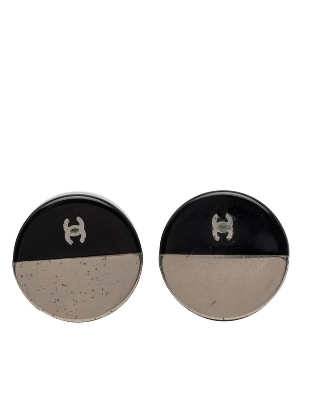 Chanel Cc Logo Earrings Silver-Tone #246852C56B